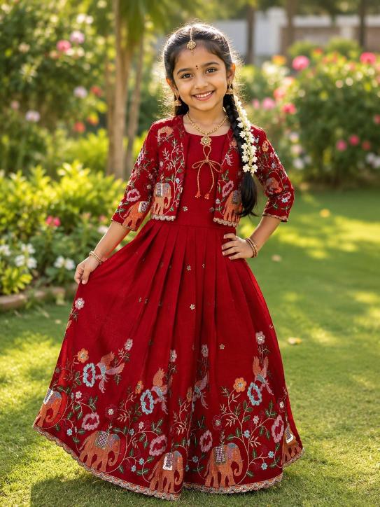 Chandramamma Vichitra Silk Wholesale kids clothing suppliers in Gujarat